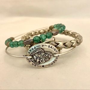 Alex and Ani Stackable bracelets- St. Joseph